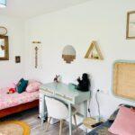 Sofá cama con topper latex